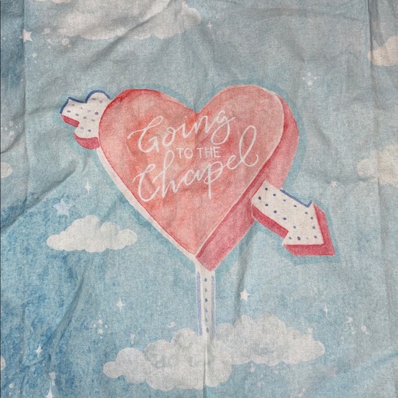 Anthropologie Stephanie Tara Going To The Chapel Dish Towel Sky/Ciel Blue - Picture 5 of 14